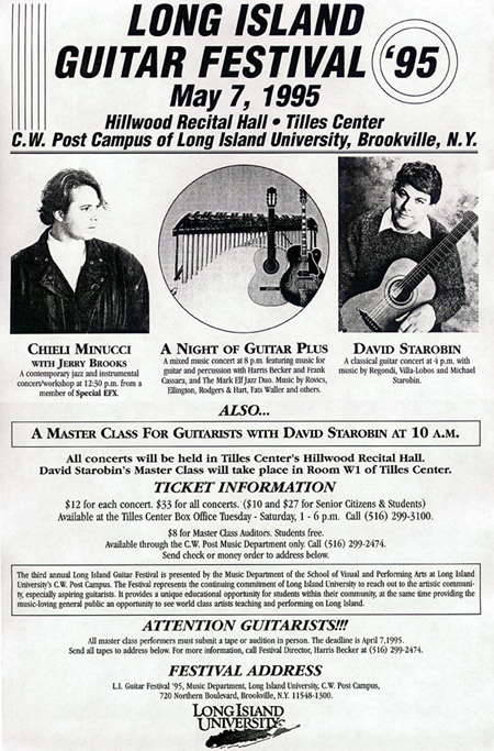 Poster/Flyer for Long Island Guitar Festival '95